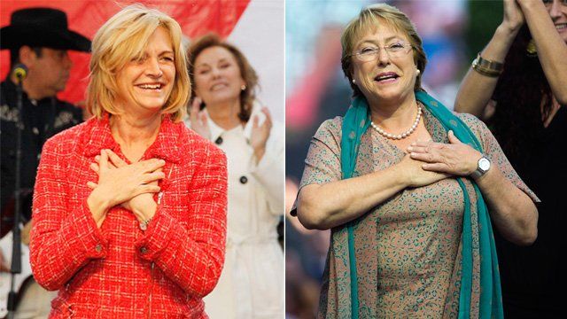 Evelyn Matthei + Michelle Bachelet
