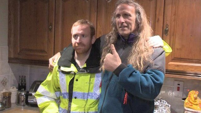 Rescued men