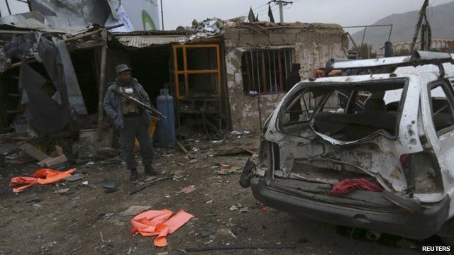 Policeman at bomb site