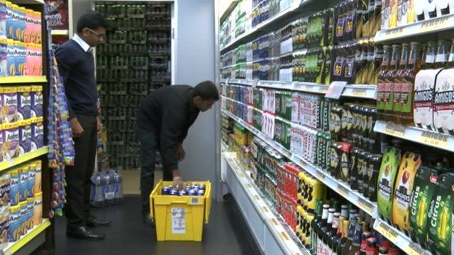 Drinks being taken off shelves