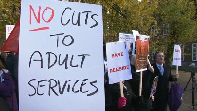 Protests at council meeting