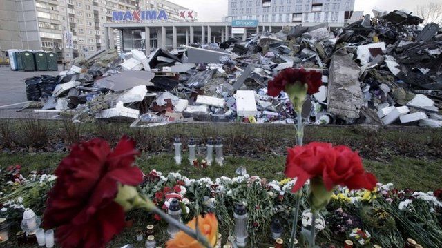 Tributes at supermarket