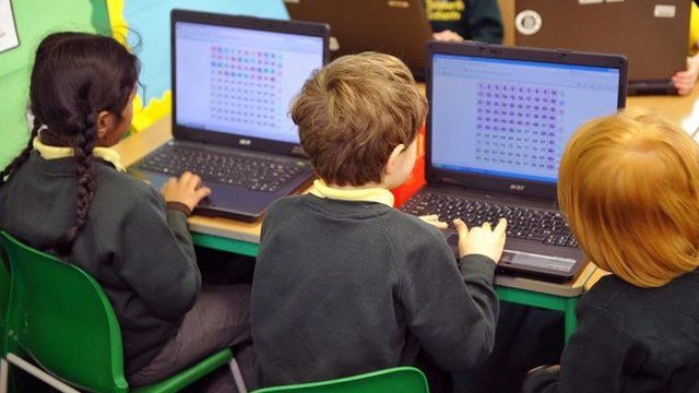 Children use computers