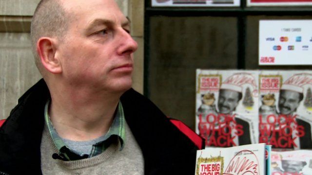 Big Issue seller Simon Mott