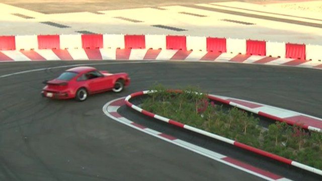 car on mini track