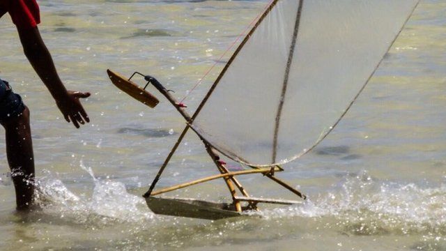 Toy boat's in Kiribati