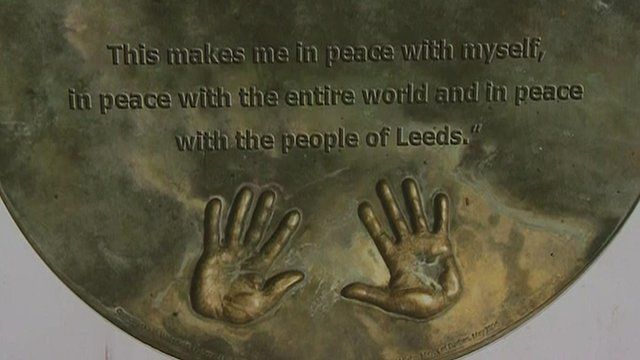 Hand prints of Nelson Mandela