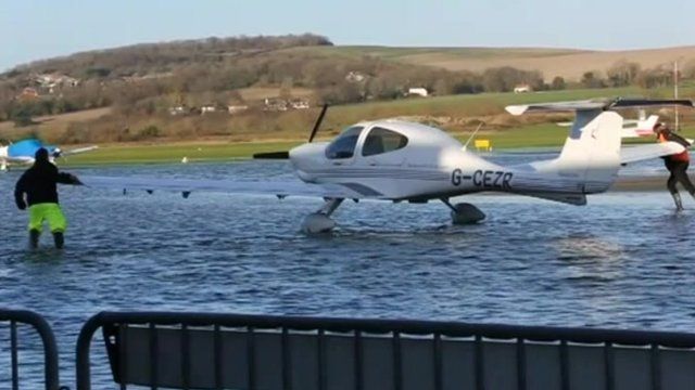Flooding at Shoreham airport