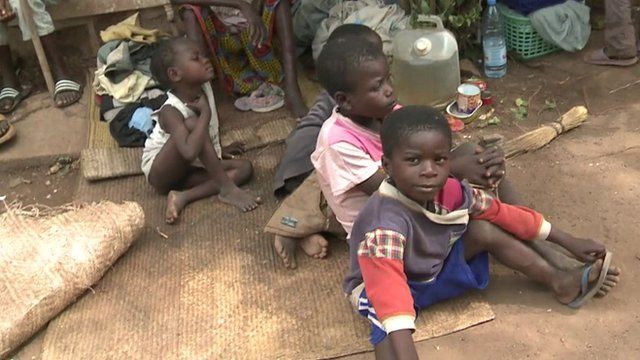 Displaced children in Bossangoa