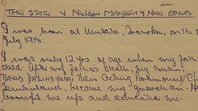 Nelson Mandela's legal notes