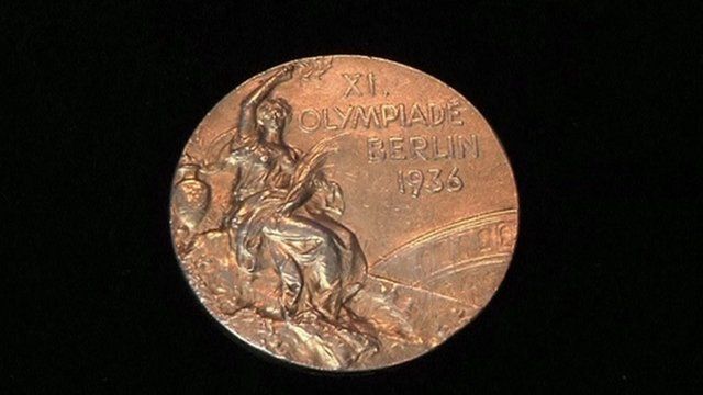 A gold medal from the 1936 Berlin Olympics