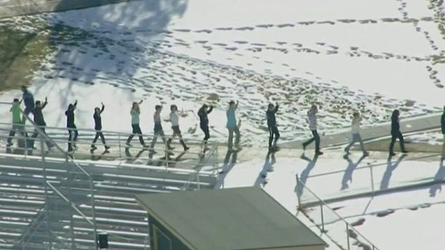 Students are evacuated from the school