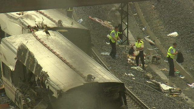 Scene of Spain train crash