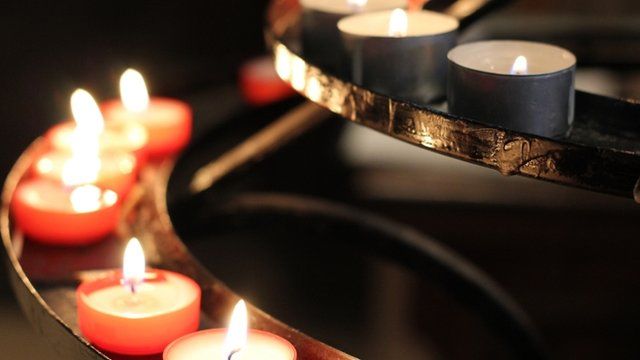 Candles in a church
