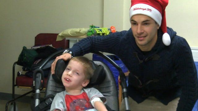 Footballer visit