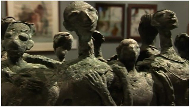 A sculpture being auctioned by Christie's