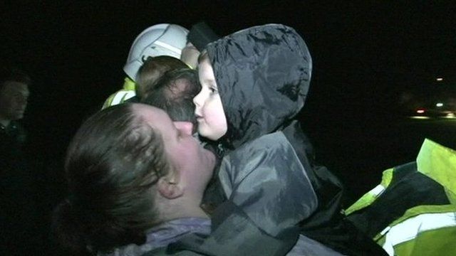 Child rescued from flooded farm