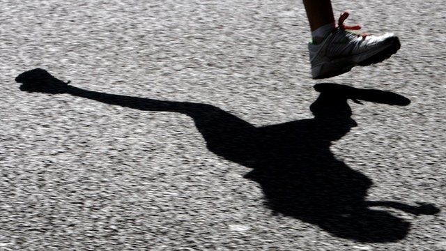 Runner casts a shadow