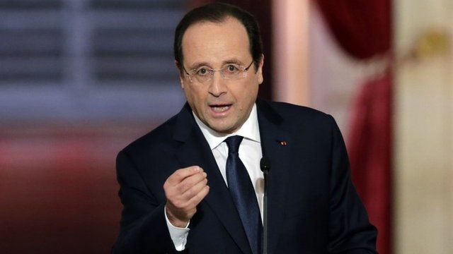 President Francois Hollande during news conference