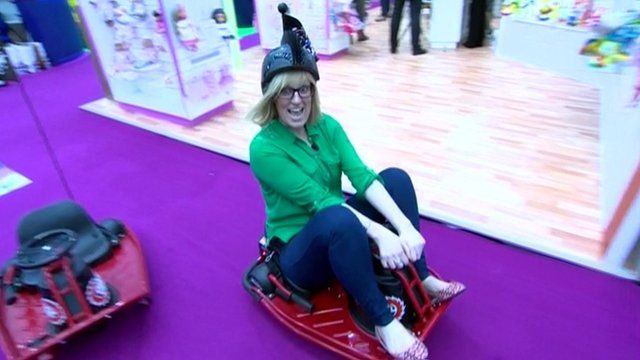 Steph McGovern on go-kart