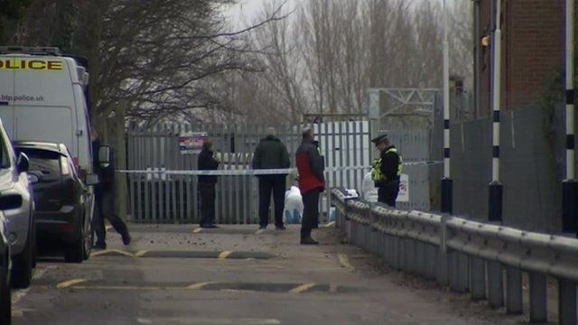 Police officers at Shenfield Station