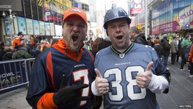 Super Bowl fans in New York City