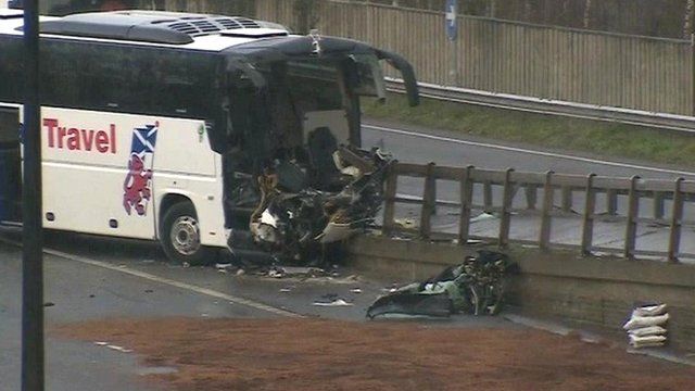Crashed coach