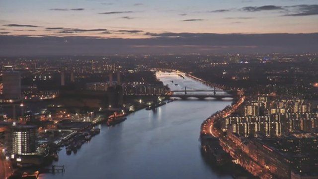 River Thames through central London