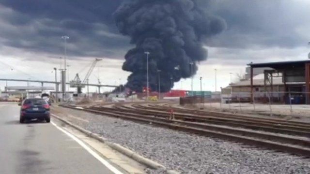 Fire at Port of Savannah