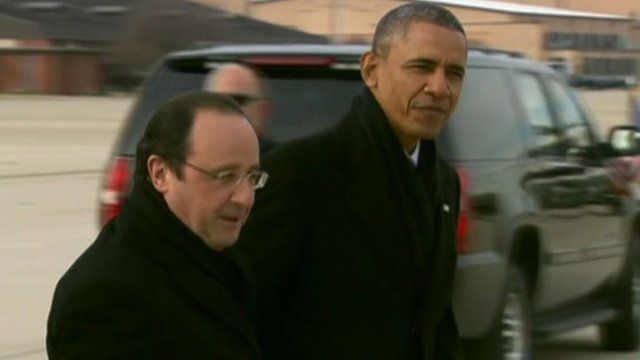 President Francois Hollande with President Barack Obama