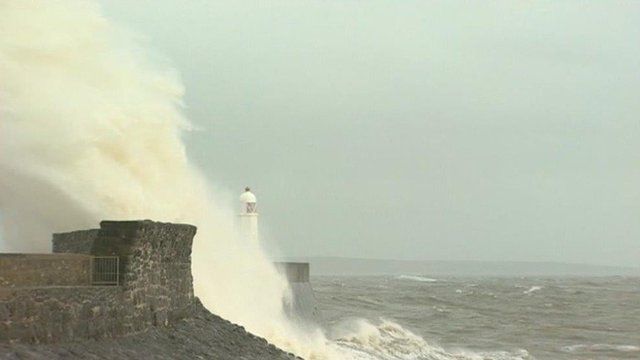 Stormy seas at Porthcawl