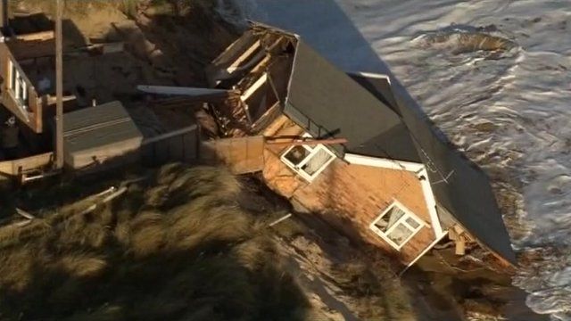 House in sea in Norfolk