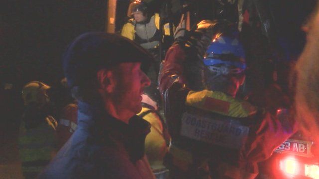 Rescue operation at Milford on Sea