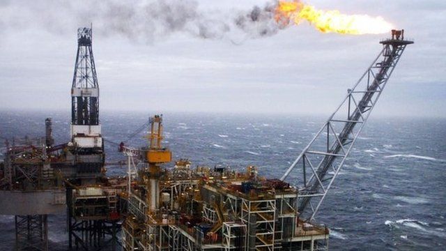 Oil rig in the North Sea