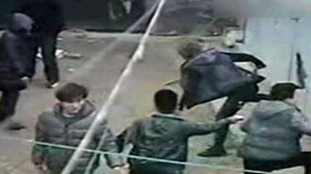 CCTV footage of angry investors who have lost their money