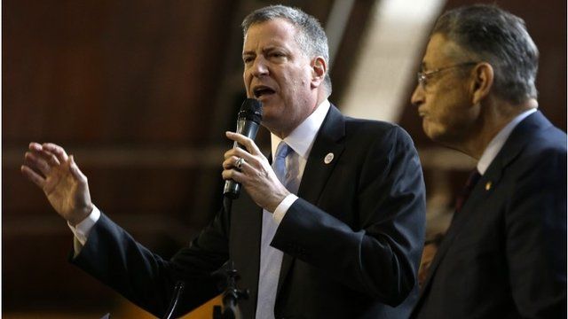 New York city's mayor Bill de Blasio