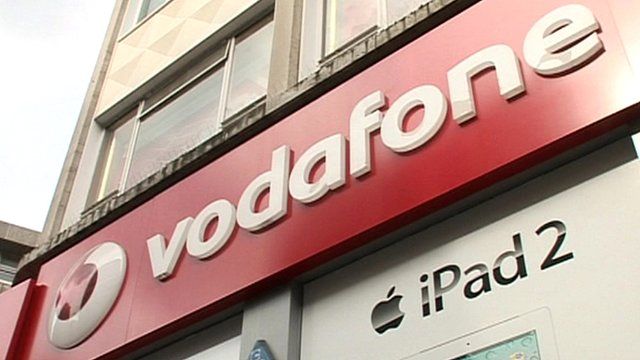 Vodafone shop sign