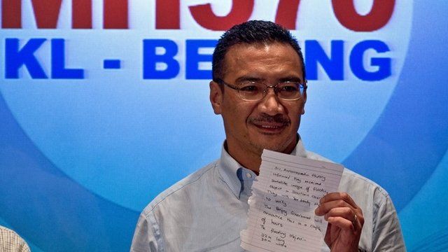 Malaysia's acting transport minister Hishammuddin Hussein