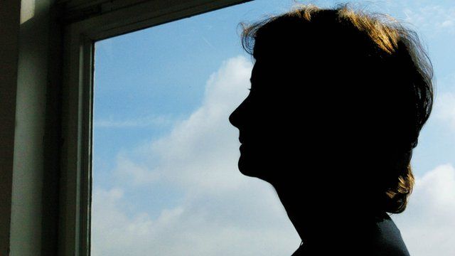 Silhouette of an anonymous woman