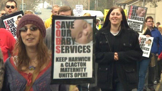 Harwich maternity units protest