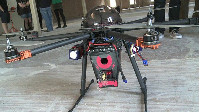 A drone fitted with a stun gun