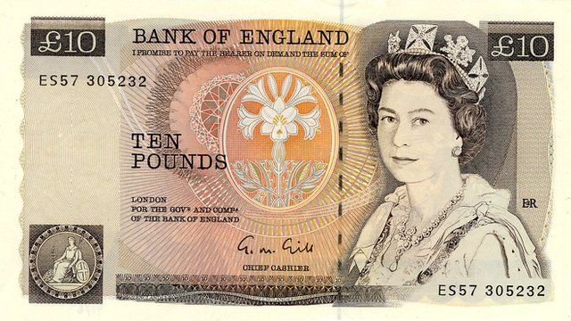 £10 from the 1970s, image courtesy Bank of England