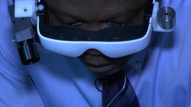 Man wearing goggles