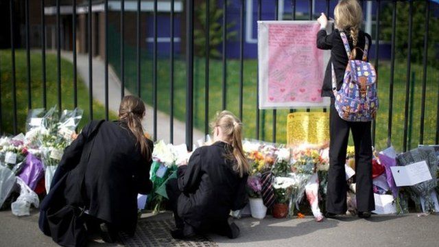 Pupils place tributes to Ann Maguire