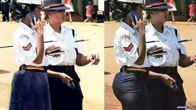 Bbctrending Twitter Storm Over Kenyan Policewoman S Tight Skirt Bbc News