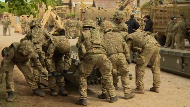 Troops on Salisbury Plain preparing for deployment to Afghanistan