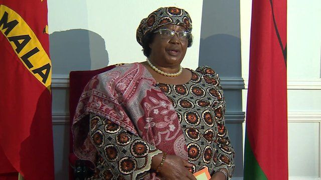 Malawi's outgoing president Joyce Banda