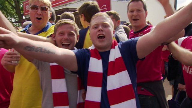 Arsenal fans at Wembley