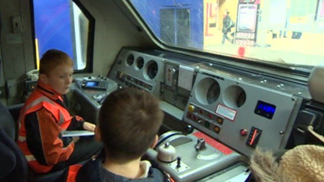 Children on train safety pilot project