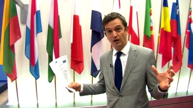 Matthew Price in front of EU nation flags